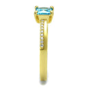 Gold Ring For Men TS559 Gold 925 Sterling Silver Ring with AAA Grade CZ