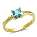 Gold Ring For Men TS559 Gold 925 Sterling Silver Ring with AAA Grade CZ