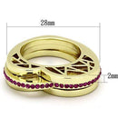 Gold Ring For Women TK863 Gold - Stainless Steel Ring with Crystal