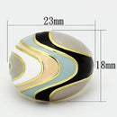 Gold Ring For Women TK870 Gold - Stainless Steel Ring with Epoxy