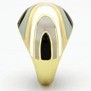 Silver Jewelry Rings Gold Ring For Women TK870 Gold - Stainless Steel Ring with Epoxy Alamode Fashion Jewelry Outlet