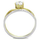 Silver Jewelry Rings Gold Ring For Women TS209 Gold+Rhodium 925 Sterling Silver Ring with CZ Alamode Fashion Jewelry Outlet