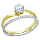 Gold Ring For Women TS209 Gold+Rhodium 925 Sterling Silver Ring with CZ