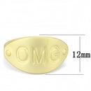 Gold Ring LO4243 Matte Gold Brass Ring