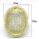 Gold Ring Set LOA837 Matte Gold Brass Ring with Synthetic
