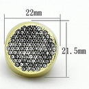 Gold Ring Set LOA889 Matte Gold Brass Ring with Top Grade Crystal