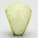 Silver Jewelry Rings Gold Ring VL109 Gold - Stainless Steel Ring with Synthetic Alamode Fashion Jewelry Outlet
