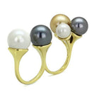 Gold Stackable Ring TK2108 Gold - Stainless Steel Ring with Synthetic