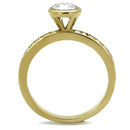 Gold Stackable Ring TK2254 Gold - Stainless Steel Ring with AAA Grade CZ