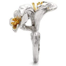 Gold Wedding Rings 0W082 Gold+Rhodium Brass Ring