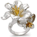 Gold Wedding Rings 0W082 Gold+Rhodium Brass Ring