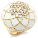 Gold Wedding Rings 0W206 Gold Brass Ring with AAA Grade CZ