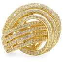 Gold Wedding Rings 0W316 Gold Brass Ring with AAA Grade CZ