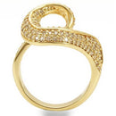 Gold Wedding Rings 0W317 Gold Brass Ring with AAA Grade CZ