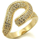 Gold Wedding Rings 0W317 Gold Brass Ring with AAA Grade CZ