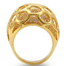 Gold Wedding Rings 0W318 Gold Brass Ring with AAA Grade CZ