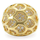 Gold Wedding Rings 0W318 Gold Brass Ring with AAA Grade CZ