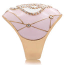 Gold Wedding Rings 1W098 Gold Brass Ring with AAA Grade CZ