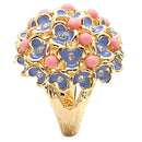 Silver Jewelry Rings Gold Wedding Rings 1W106 Gold Brass Ring with Semi-Precious in Rose Alamode Fashion Jewelry Outlet