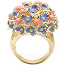 Silver Jewelry Rings Gold Wedding Rings 1W106 Gold Brass Ring with Semi-Precious in Rose Alamode Fashion Jewelry Outlet