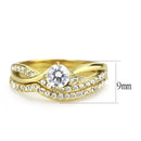 Gold Wedding Rings TK3708 Gold - Stainless Steel Ring with AAA Grade CZ