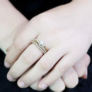 Gold Wedding Rings TK3708 Gold - Stainless Steel Ring with AAA Grade CZ
