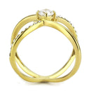 Gold Wedding Rings TK3709 Gold - Stainless Steel Ring with AAA Grade CZ