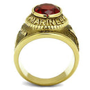 Silver Jewelry Rings Gold Wedding Rings TK414703G Gold - Stainless Steel Ring with Synthetic in Siam Alamode Fashion Jewelry Outlet