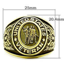 Gold Wedding Rings TK414704G Gold - Stainless Steel Ring with Epoxy
