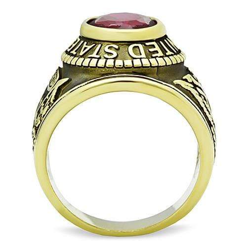 Silver Jewelry Rings Gold Wedding Rings TK414706G Gold - Stainless Steel Ring with Synthetic in Siam Alamode Fashion Jewelry Outlet