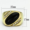 Gold Wedding Rings TK716 Gold - Stainless Steel Ring with Semi-Precious