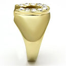 Silver Jewelry Rings Gold Wedding Rings TK717 Gold - Stainless Steel Ring with Crystal Alamode Fashion Jewelry Outlet