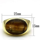 Gold Wedding Rings TK718 Gold - Stainless Steel Ring with Synthetic
