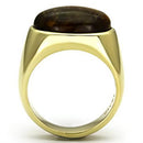 Gold Wedding Rings TK718 Gold - Stainless Steel Ring with Synthetic