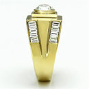 Gold Wedding Rings TK725 Gold - Stainless Steel Ring with Crystal