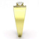 Gold Wedding Rings TK728 Gold - Stainless Steel Ring with AAA Grade CZ