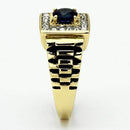 Gold Wedding Rings TK754 Two-Tone Gold - Stainless Steel Ring with Synthetic