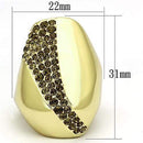 Gold Wedding Rings TK854 Gold - Stainless Steel Ring with Top Grade Crystal