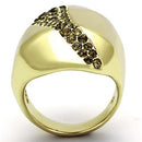 Gold Wedding Rings TK854 Gold - Stainless Steel Ring with Top Grade Crystal