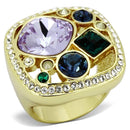 Gold Wedding Rings TK855 Gold - Stainless Steel Ring with Top Grade Crystal