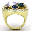 Gold Wedding Rings TK855 Gold - Stainless Steel Ring with Top Grade Crystal