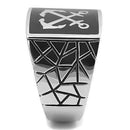 Men's Band Rings TK3041 Stainless Steel Ring with Epoxy in Jet