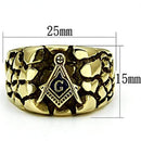 Men's Gold Band Rings TK778 Gold - Stainless Steel Ring