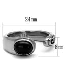 Silver Jewelry Rings Men's Stainless Steel Rings TK1971 Stainless Steel Ring with Synthetic Alamode Fashion Jewelry Outlet