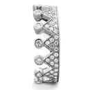 Men Sterling Silver Rings TS011 Rhodium 925 Sterling Silver Ring with CZ