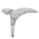 Men Sterling Silver Rings TS014 Rhodium 925 Sterling Silver Ring with CZ