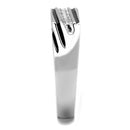 Men Sterling Silver Rings TS217 Rhodium 925 Sterling Silver Ring with CZ
