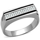 Men Sterling Silver Rings TS217 Rhodium 925 Sterling Silver Ring with CZ