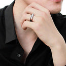 Men Sterling Silver Rings TS217 Rhodium 925 Sterling Silver Ring with CZ