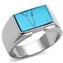Mens Engagement Rings TK3000 Stainless Steel Ring with Synthetic